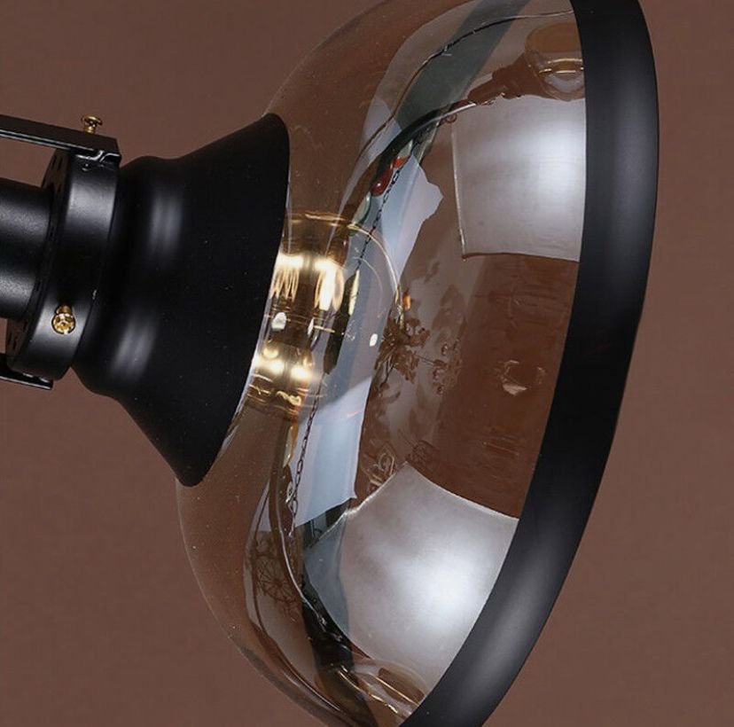 Lustre Pendente Industrial Retrô Preto E27 Triplo Bola de Sinuca Bivolt - 5