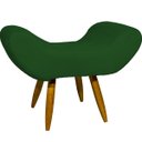 Ver imagem 4 de Kit Poltrona Decorativa Para Sala Recepção Escritório Consultório + Puff Emilia Suede
