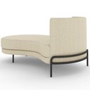Ver imagem 5 de Chaise Longue Divã 164cm Braço Esquerdo Logus D06 Linho Creme - Mpozenato