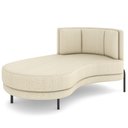 Ver imagem 1 de Chaise Longue Divã 164cm Braço Esquerdo Logus D06 Linho Creme - Mpozenato