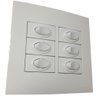 Caixa 4x4 Versatil Sobrepor Branco - 6 interruptores pulsador para aparelhos - 2
