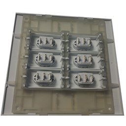 Caixa 4x4 Versatil Sobrepor Branco - 6 interruptores pulsador para aparelhos - 3