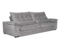 Ver imagem 1 de Sofá Retrátil Reclinável 2,90m com Molas e Espuma D33 Biondi Veludocristal - Netsofas - Cinza