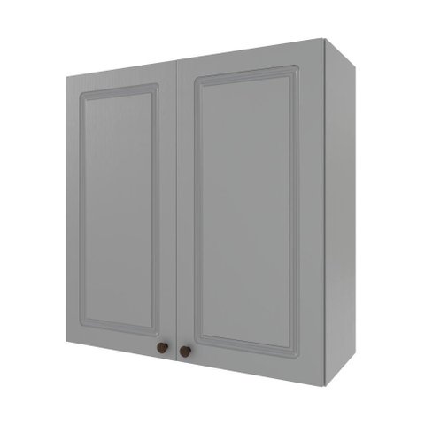 Armário Aéreo 0,80 Cm 2 Portas 100% Mdf Titânico Fosco Amoudi