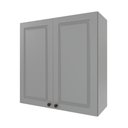Ver imagem 1 de Armário Aéreo 0,80 Cm 2 Portas 100% Mdf Titânico Fosco Amoudi