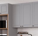 Ver imagem 2 de Armário Aéreo 0,80 Cm 2 Portas 100% Mdf Titânico Fosco Amoudi