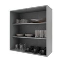 Ver imagem 3 de Armário Aéreo 0,80 Cm 2 Portas 100% Mdf Titânico Fosco Amoudi
