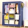 Guarda Roupas Dobrável Casal Armário Organizador Azul P - 6