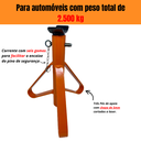 Ver imagem 2 de Par de Cavaletes Automotivos Tipo Preguiça 2 Toneladas para Suporte de Veículos Aço