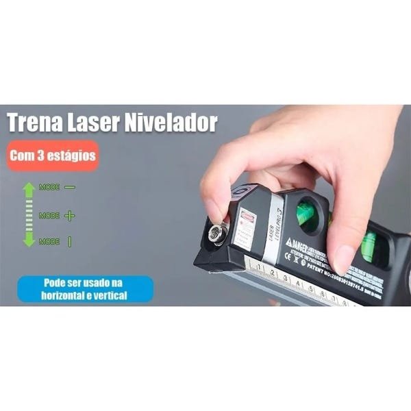 Nível Laser Estágios Nivelador Trena Level Pro3 Luatek Lv03 - 3