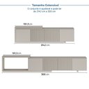 Ver imagem 5 de Rack Extensível para TV até 75 Polegadas 300x56cm Portas Ripadas Aruá CabeCasa MadeiraOriginals