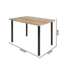 Ver imagem 5 de Mesa de Jantar Retangular 4 Lugares 110 Cm Preto Carvalho