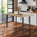 Ver imagem 2 de Mesa de Jantar Retangular 4 Lugares 110 Cm Preto Carvalho