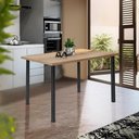Ver imagem 4 de Mesa de Jantar Retangular 4 Lugares 110 Cm Preto Carvalho