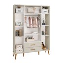 Ver imagem 6 de Kit Comoda Sapateira e Guarda Roupa Isis Pés Retrô 4 Portas 2 Gavetas Infantil Reller