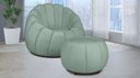 Ver imagem 1 de Kit Poltrona Decorativa C/ Puff Concha Veludo Acqua - Londrilar