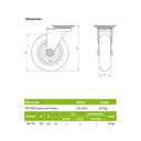 Ver imagem 2 de Rodízio de Gel Tn Rg 100 Fumê 65kg Fgvtn com Freio - 84100201