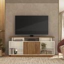 Ver imagem 1 de Rack Bancada para Tv até 65" Salvador 160cm Off White/amêndoa- Mabe Magazine