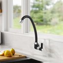 Ver imagem 3 de Torneira Cozinha Parede Giratória Bica Móvel Abs 1/4 de Volta Único