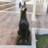 CACHORRO DOBERMANN O PAR ESCULTURA FERRO FUNDIDO PRONTO ARTES - 7