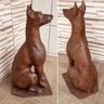 CACHORRO DOBERMANN O PAR ESCULTURA FERRO FUNDIDO PRONTO ARTES - 5