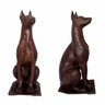 CACHORRO DOBERMANN O PAR ESCULTURA FERRO FUNDIDO PRONTO ARTES - 2