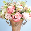 Ver imagem 7 de Flores artificiais Arranjo de Flores Rosas e Astromélias no Taça Rose Gold|Formosinha