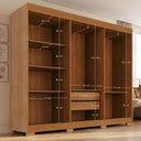Ver imagem 7 de Guarda-Roupa Casal Malta 6 Portas 2 Gavetas com Pés e Espelhos Yescasa