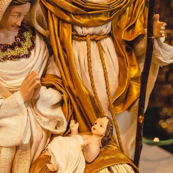 Sagrada Família Branco e Dourado 35cm | Linha Sacra Formosinha - 4