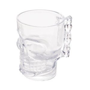 Caneca para Chopp e Cerveja de Vidro Lyor Caveira Rock Style 510ml Transparente