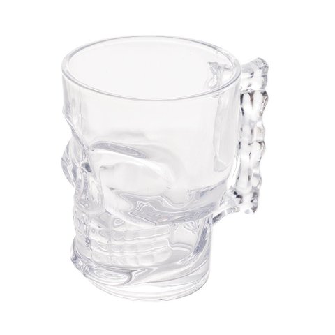 Caneca para Chopp e Cerveja de Vidro Lyor Caveira Rock Style 510ml Transparente