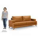 Ver imagem 5 de Sofá 2 Lugares 160cm Living Pés Curvos Santi D05 Sintético Whisky - Mpozenato