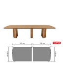 Ver imagem 2 de Conjunto de Mesa de Jantar Celebra 14 Lugares Tampo em MDF Corano Preto 330x135cm