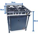 Ver imagem 5 de Fogão Industrial 4 Bocas 2QD e 2QS Baixa Pressão P7 com Forno 126L de Piso