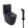 Kit Vaso Sanitário Monobloco Amazonita e Ducha Higiênica para Banheiro Apa - Preto - 1