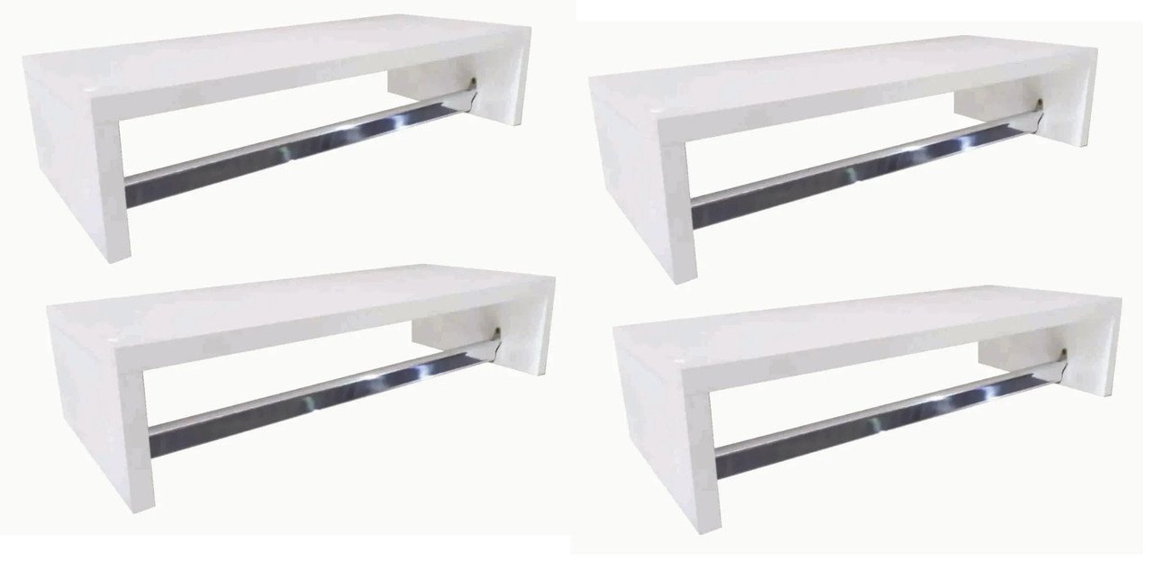 kit 4 uni Cabideiro Porta Cabide Araras De Roupas Prateleira Multiuso AJL Oferta Cabides suspensos - 5