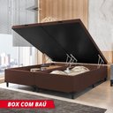 Ver imagem 2 de Cama Box Com Baú Queen 1,58M Marrom Marrom