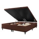 Ver imagem 4 de Cama Box Com Baú Queen 1,58M Marrom Marrom