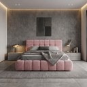 Ver imagem 2 de Cama Queen na Cor Rosa Clara Ideal para Quarto