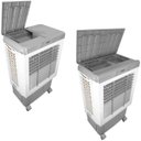 Ver imagem 5 de Climatizador Ar Frio Portátil Evaporativo 125 L Industrial Branco 220v Ventisol Clin125pro-02