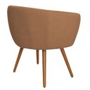 Ver mais imagens de Poltrona Decorativa Isis Pés Palito Castanho Bouclé Terracota - Nexta Casa