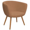Ver imagem 1 de Poltrona Decorativa Isis Pés Palito Castanho Bouclé Terracota - Nexta Casa
