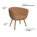 Ver imagem 3 de Poltrona Decorativa Isis Pés Palito Castanho Bouclé Terracota - Nexta Casa