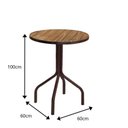 Ver imagem 2 de Conjunto Dinamarca 3 Banquetas 1 Mesa 60cm Bm Tubulares Conhaque/pathernon Caramelo