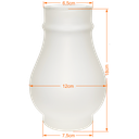 Ver imagem 2 de Cúpula Manga Tupan Vidro para Lampião e Decoração Retrô:fosco/liso