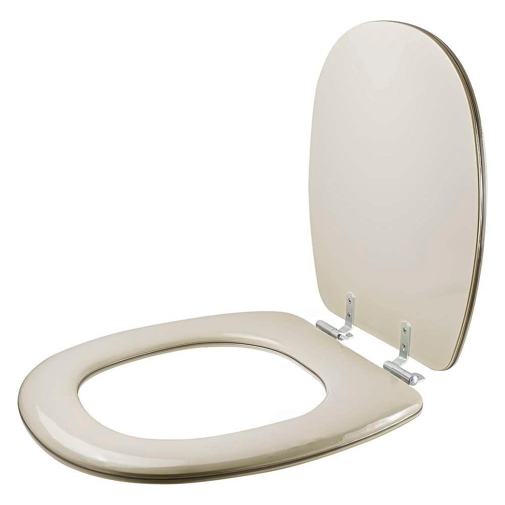 Tampa de Vaso Almofadado Soft Close Aspen Bege Claro para Bacia Deca - 2