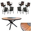 Ver imagem 1 de Conjunto de Mesa Jantar Grande 1,80m + 8 Cadeiras Aluminio Nossa Kasa