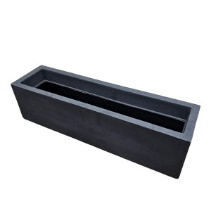 Vaso Cachepot Jardineira Floreira 57cm Polietileno - Cinza Chumbo - Floreira