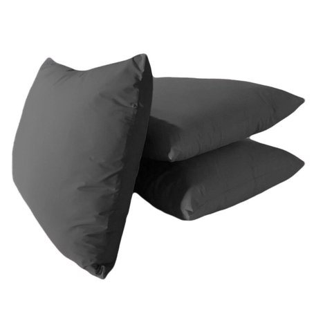 Capa para Almofada Encosto para Sofá Gigante Decorativa 80x60cm Happy Line Cor Lisa - Cinza