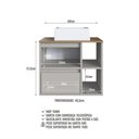 Ver imagem 7 de Conjunto Banheiro Gabinete com Cuba Espelheira Armários LED 5 Portas MDP 96cm Bege Multimóveis